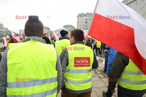 Protest rolników w Warszawie