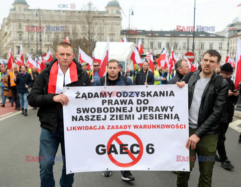 Protest rolników w Warszawie