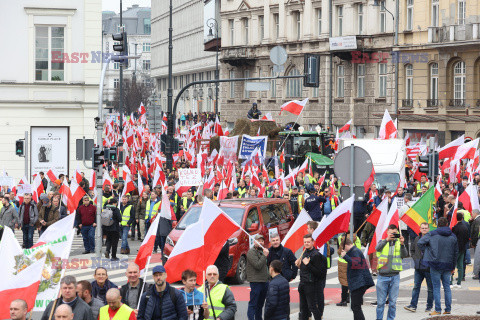 Protest rolników w Warszawie