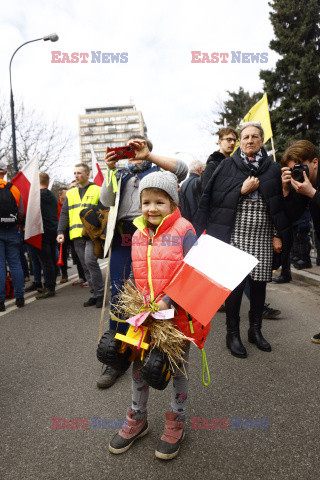 Protest rolników w Warszawie