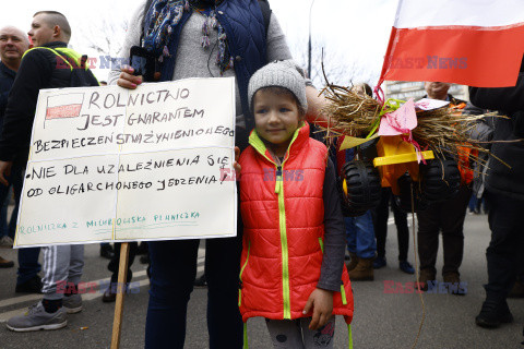 Protest rolników w Warszawie