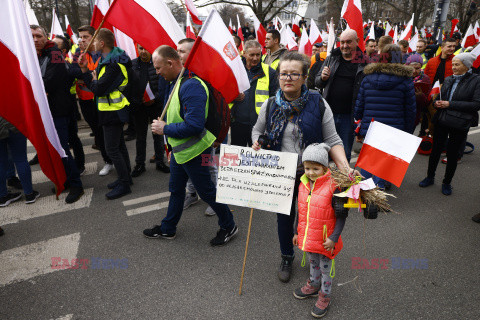 Protest rolników w Warszawie