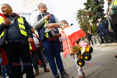 Protest rolników w Warszawie