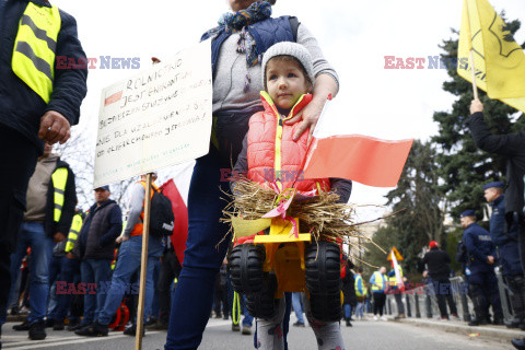 Protest rolników w Warszawie