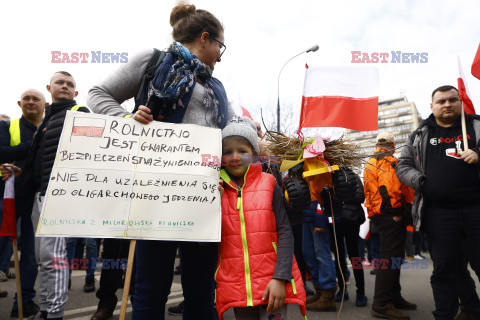 Protest rolników w Warszawie