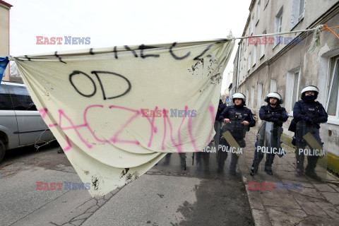 Eksmisja squatu Zaczyn na warszawskiej Pradze