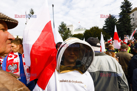 Protest rolników w Warszawie