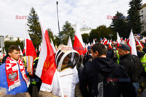 Protest rolników w Warszawie