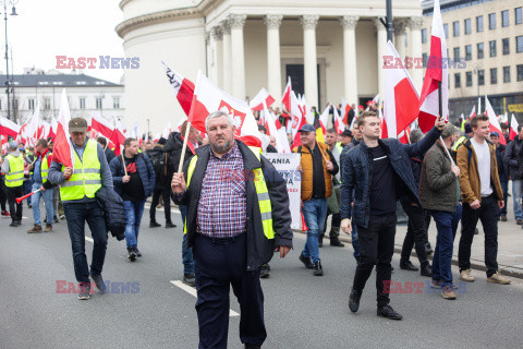 Protest rolników w Warszawie