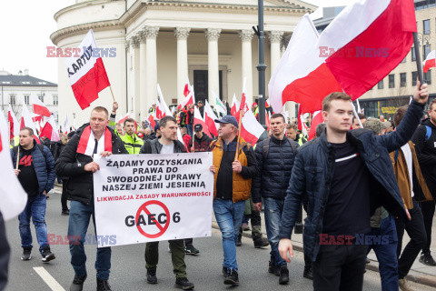 Protest rolników w Warszawie