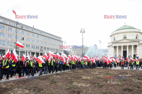 Protest rolników w Warszawie