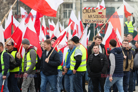 Protest rolników w Warszawie