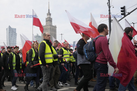 Protest rolników w Warszawie