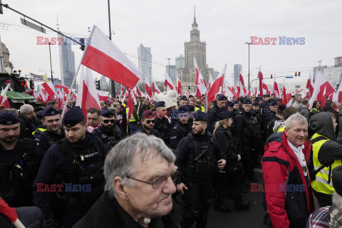 Protest rolników w Warszawie