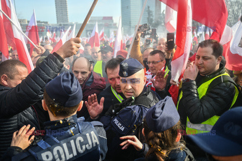 Protest rolników w Warszawie