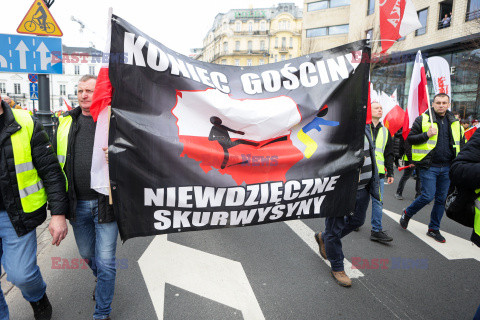 Protest rolników w Warszawie