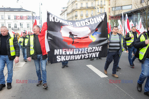 Protest rolników w Warszawie