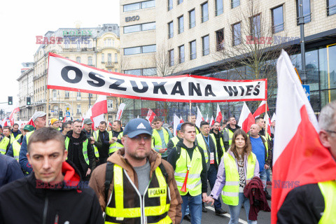 Protest rolników w Warszawie