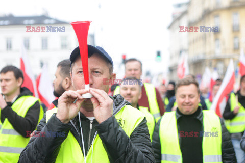 Protest rolników w Warszawie