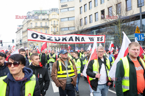 Protest rolników w Warszawie