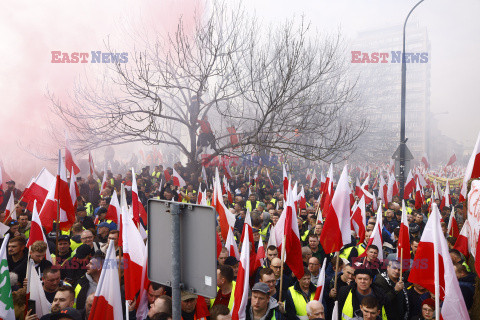 Protest rolników w Warszawie