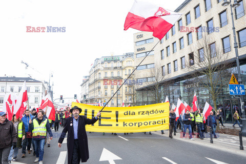 Protest rolników w Warszawie