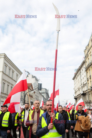 Protest rolników w Warszawie