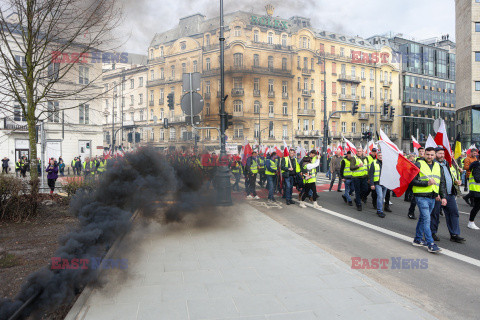 Protest rolników w Warszawie