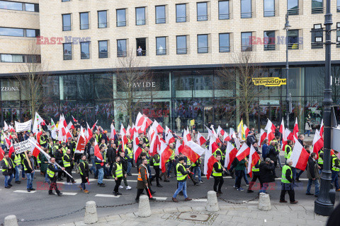 Protest rolników w Warszawie