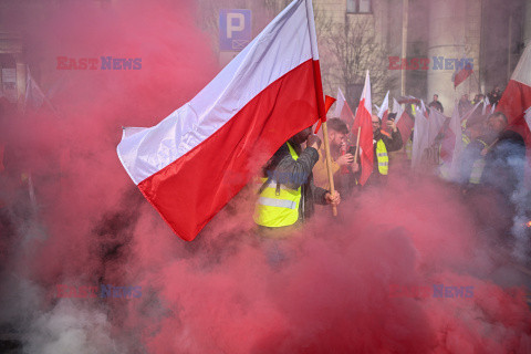 Protest rolników w Warszawie