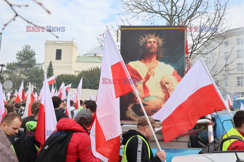 Protest rolników w Warszawie