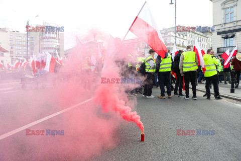 Protest rolników w Warszawie