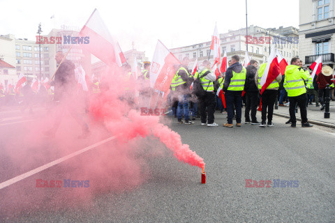 Protest rolników w Warszawie