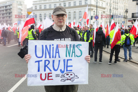 Protest rolników w Warszawie