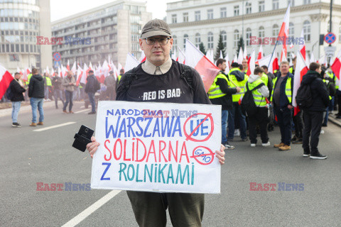 Protest rolników w Warszawie