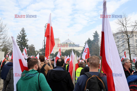 Protest rolników w Warszawie