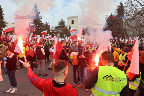 Protest rolników w Warszawie