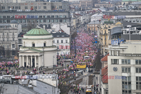 Protest rolników w Warszawie