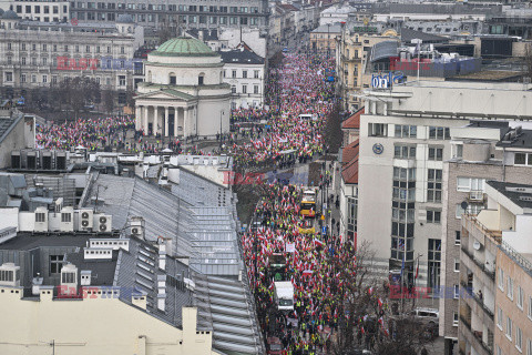 Protest rolników w Warszawie