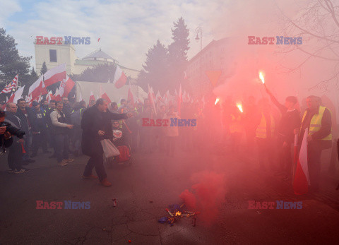 Protest rolników w Warszawie