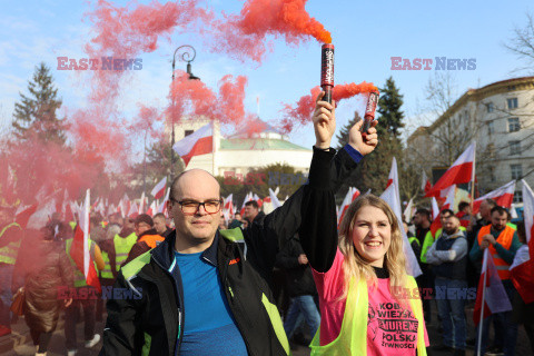 Protest rolników w Warszawie