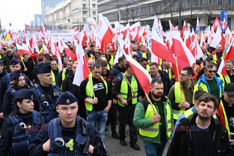 Protest rolników w Warszawie