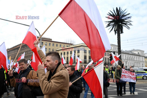 Protest rolników w Warszawie