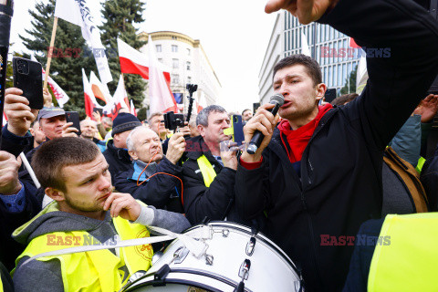 Protest rolników w Warszawie