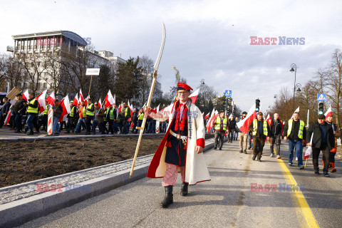 Protest rolników w Warszawie