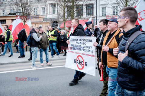 Protest rolników w Warszawie