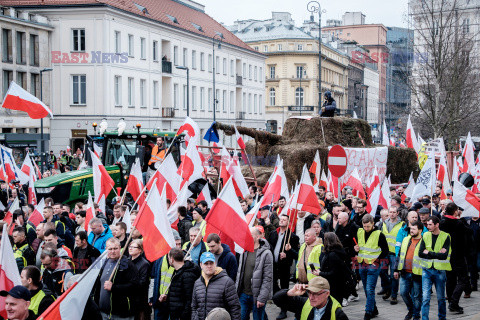 Protest rolników w Warszawie