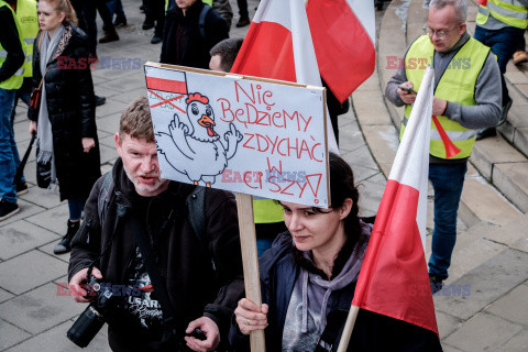 Protest rolników w Warszawie