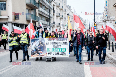 Protest rolników w Warszawie