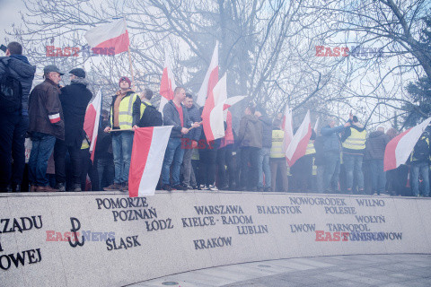 Protest rolników w Warszawie